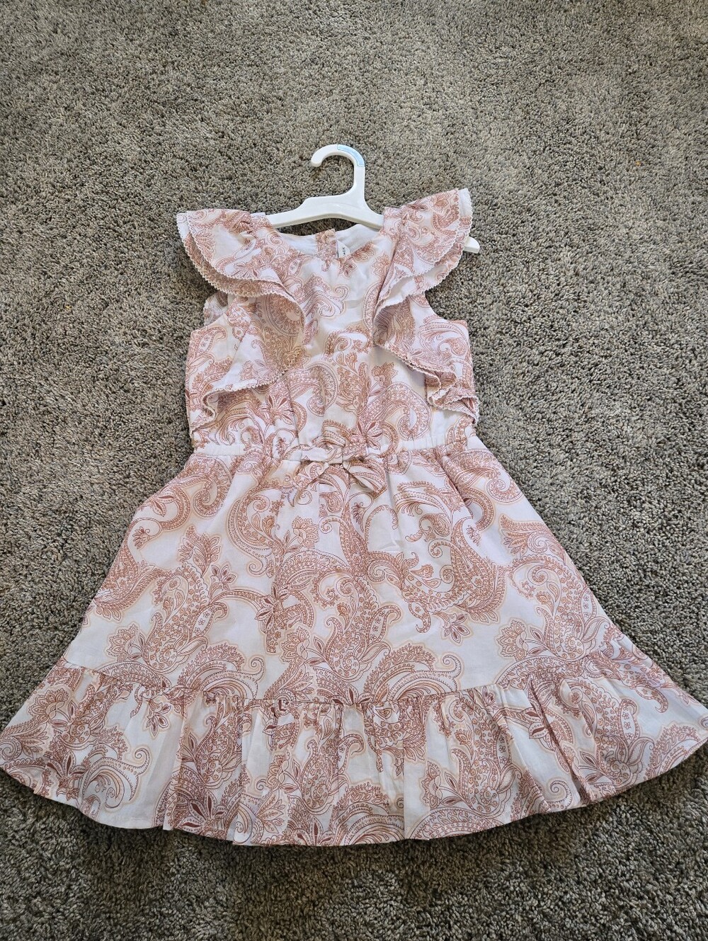 Janie and Jack Ruffle Sleeve Paisley dress size 4
